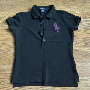 Ralph Lauren Crystal Pony Polo Shirt Women size xs